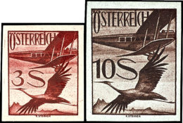 1925, 2 G. Bis 10 S. "Flugpost", Abart "ungezähnt", Kompletter Satz Zu 20 Werten, Tadellos Postfrisch, Sehr... - Other & Unclassified