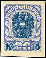 1920/21 80H - 10Kr Wappenadler, Abart "ungezähnt", Kpl. Postfrisch (gemischte Papiersorten), 80H. Minimaler... - Other & Unclassified