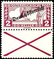1919, 2 H. Eilmarke Gezähnt L 11 1/2 : 12 1/2 Mit Andreaskreuz Unten, Postfrisch, Fotobefund Babor VÖB,... - Other & Unclassified