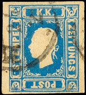 1,05 Kr. Blau, Allseits Voll-/breitrandig, Klar Gestempelt Tadelloser Wert, Gepr. Richter, Katalog: 16 O1, 05... - Other & Unclassified