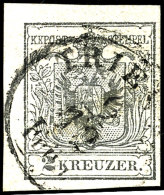 2 Kr. Mausgrau, Maschinenpapier Type IIIb, Voll Bis überrandiges Und Farbfrisches Kabinettstück, Klar... - Other & Unclassified