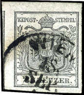 2 Kr. Silbergrau, Handpapier, Type Ia, Voll- Bis überrandiges Kabinettstück, Klar Gestempelt "WIEN 18... - Other & Unclassified
