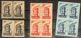 1956, Europa, Vier Komplette Prachtsätze, Davon 3Fr. Und 4Fr., Je Im Viererblock, Selten, Mi. 320,-, Katalog:... - Autres & Non Classés