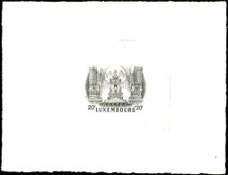 20 Fr. Madonna Von Luxemburg, Probedruck In Schwarz, Format 164 X 124 Mm, Bis Auf Die Übertragung Von... - Other & Unclassified