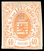 40 Centimes Rotorange, Buchdruck, Geschnitten, Ungebraucht Ohne Gummierung, Diverse Mängel, Fotobefund... - Otros & Sin Clasificación