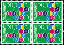 50 Rp. Europa-Marke 1960, Type I, Postfrischer Viererblock, Tadellos Erhalten, Unsigniert, Mi. 400.-, Katalog: 398I... - Other & Unclassified
