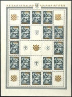 1941, 1,50+1,50 Din Und 4+4 Din Mit Goldenem Aufdruck, Je Im Postfrischen Bogen (Bogen B), Katalog: 39/40... - Croatia