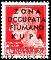 Fiumerland-Kupa: 1941, Nicht Verausgabte Marken Italien 5 C. Braun, 10 C. Braun Und 20 C. Karmin Mit Aufdruck (bei... - Other & Unclassified