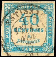 1871, 40 C Blau, Allseits Breitrandig, Exakt Zentriert Und Gerade Gestempeltes Kabinettstück, Mi. 600,-,... - Other & Unclassified