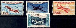 1954, 100 Fr. Bis 1000 Fr. Flugpostausgabe "Flugzeuge", Kompletter Satz Zu 4 Werten, Tadellos Postfrisch, Mi.... - Other & Unclassified