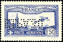 1,50 Fr. "Flugzeug über Der Kirche Notre Dame In Marseille", Ultramarin Mit Lochung "E.I.P.A 30"... - Other & Unclassified