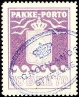 70 Oere Paketpostmarke, Tiefrotviolett, Tadellos Gestempelt "Grönlands Styrelse", Facit 290.-, Katalog: 13... - Autres & Non Classés