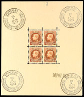 5 Fr. Rotbraun A. Sämisch, Internationale Briefmarkenausstellung Brüssel 1924, Postfrischer Kleinbogen,... - Otros & Sin Clasificación