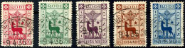 20 C. Bis 1,25 Lire Heiliges Jahr 1934, Sauber Gestempelt, Pracht, Mi. 122.-, Katalog: 168/72 O20 C. Till 1, 25... - Other & Unclassified