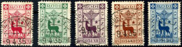 20 C. Bis 1,25 Lire Heiliges Jahr 1934, Sauber Gestempelt, Pracht, Mi. 122.-, Katalog: 168/72 O20 C. Till 1, 25... - Otros & Sin Clasificación