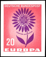 20 Pfg. Karmin/violettpurpur Europa CEPT, Breitrandig Ungezähnt, Einwandfrei Postfrisch, Altsigniert Sowie... - Other & Unclassified