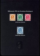 Ankündigungskarton Mit 4 Pfg, 10 Pfg, 20 Pfg Und 30 Pfg Posthorn Auf Schwarzem Papier Mit Trockensiegel Der... - Other & Unclassified