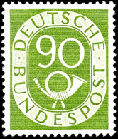 2 Pf. - 90 Pf. Posthornsatz, Tadellos Postfrisch, Die Beiden Höchstwerte Zu 80 Pf. Und 90 Pf. Gepr. Schlegel... - Otros & Sin Clasificación