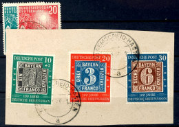 10 Und 20 Pf Bundestag Tadellos Rundgestempelt, Sowie 10+2 Bis 30 Pf "100 Jahre Deutsche Briefmarken" Komplett... - Other & Unclassified