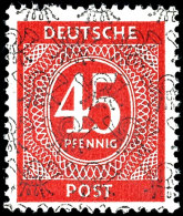 45 Pfg. Ziffer, Netzaufdruck Vorder- Und Rückseitig, Postfrisch, Doppelt Signiert Schlegel BPP, Mi. 280,-,... - Other & Unclassified