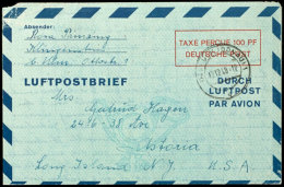 Luftpostfaltbrief 100 Pfg, Type I Von "ULM 17.12.48" Nach USA, Gebrauchsspuren, Dazu Type II Ungebraucht, Mi.... - Other & Unclassified