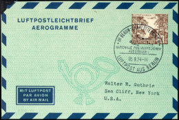 Luftpostleichtbrief 60 Pfg Mit Sonderstempel "BERLIN CHARLOTTENBURG / LUFTPOST AUS BERLIN 05.8.54" Nach New... - Andere & Zonder Classificatie