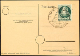 10 Pf. Glocke Links Auf Karte (blanko) Mit ESST, Mi. 75,-, Katalog: 76 FDC10 Pf. Bell Left On Card (unmailed)... - Other & Unclassified