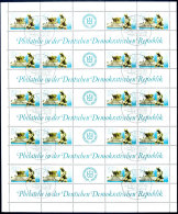 70 Pfg Briefmarkenausstellung Magdeburg, Kompletter Zwischensteg-Bogen, Rand Links Nicht Durchgezähnt,... - Autres & Non Classés