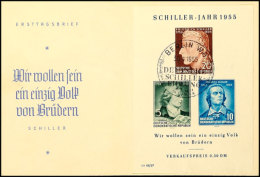 Schiller-Block Auf Schmuck-FDC Mit ESST, Tadellos, Mi. 140,-, Katalog: Bl.12FDC BFSchiller-block On Illustrated... - Other & Unclassified