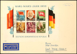 3 Marx-Blocks Je Auf FDC-Karte, Tadellos, Mi. 1800,-, Katalog: Bl.8A/B,9AFDC BF3 Marx Souvenir Sheet Always On... - Otros & Sin Clasificación