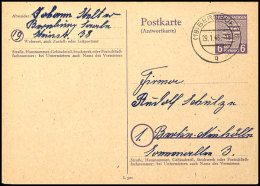 6 Pfg. Antwort-Ganzsachenkarte Bedarfsgebraucht Aus BERNBURG 29.1.46 Mit Viel Text Nach Berlin In Guter Erhaltung,... - Other & Unclassified