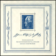 1949, Goethe-Block Sauber * Im Rand, Marken Tadellos Postfrisch, Mi. 150,-, Katalog: Bl.6 *1949, Goethe... - Other & Unclassified