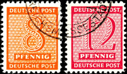 5-12 Pf Mit Postmeisterzähnung Roßwein Tadellos Gestempelt, Gepr. Jasch BPP, Mi. 550,-, Katalog:... - Other & Unclassified