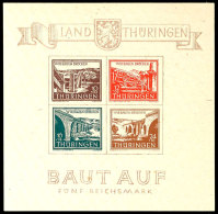 Brückenbau-Block, Tadellos Postfrisch, Mi. 450,-, Katalog: Bl.4 **Bridge Building Souvenir Sheet, In... - Other & Unclassified