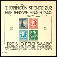 Blockausgabe "Friedensweihnacht 1945", Papier T, Type II, Tadellos Postfrisch, Unsigniert, Fotoattest Ströh... - Other & Unclassified