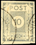 10 Pf. Grau, Wa-Papier, Tadellos Gestempelt, Gepr. Ströh BPP, Mi. 500.-, Katalog: 52wax O10 Pf. Gray,... - Other & Unclassified