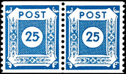 1945, Ziffer 25 Pf. Als Waag. Paar Mit Postmeistertrennung Großröhrsdorf, Linke Marke Mit Plattenfehler... - Other & Unclassified