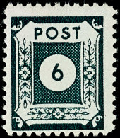 6 Pf. Blaugrün, Gez. L11, Tadellos Postfrisch, Mi. 220,-, Katalog: 43C **6 Pf. Blue-green, Perforated L11,... - Other & Unclassified