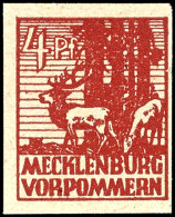 4 Pfg Freimarke Geschnitten In Der Seltenen B-Farbe Lebhaftkarminbraun, Postfrisch, Gepr. Thom BPP, Mi. 500.-,... - Other & Unclassified