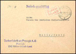 PROSIGK - Brief Vom 17.1.46 Mit Notstempel In Schwarz Und Rotem Gebühr-Bezahlt-Stempel, Tadellose Erhaltung,... - Other & Unclassified