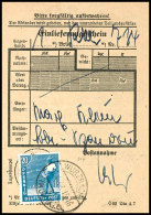 20 Pfg. Arbeiter Mit Stempel WÜRZBURG 6.4.48 Auf Posteinlieferungsschein Für 1 Paket Nach Berlin, Gute... - Other & Unclassified