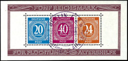 Altershilfe-Blockpaar Mit Violettem SST, Pracht, 450,-, Katalog: Bl.12AB OHelp For The Aged Souvenir Sheet Pair... - Other & Unclassified