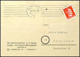 1945, 8 Pfg. Hitler Auf Bedarfs-Ortsbrief Aus HAMBURG 2.5.45 Nach Hamburg 20 In Guter Gesamterhaltung... - Other & Unclassified