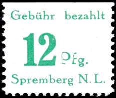 12 Pf. Gelblichgrün, "enger Abstand Zwischen 12 Und Pfg.", Postfrisch, Mi. 250,-, Katalog: 24AXIII **12... - Spremberg