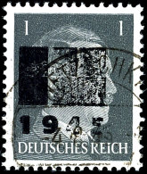 1 Pfg. Dunkelgrau, Aufdruck Type II C, Gestempelt, Gepr. Kunz BPP, Mi. 400,-, Katalog: 1aIIc O1 Pfg. Dark Gray,... - Otros & Sin Clasificación