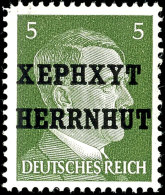 5 Pfg Hitler Mit Lokalem Aufdruck "XEPHXYT HERRNHUT", Tadellos Postfrisch, Mi. 200.-, Katalog: 4 **5 Pfg Hitler... - Herrnhut