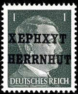1 Pfg Hitler Mit Lokalem Aufdruck "XEPHXYT HERRNHUT", Tadellos Postfrisch, Mi. 200.-, Katalog: 1 **1 Pfg Hitler... - Herrnhut