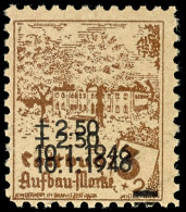 3 Pfg + 2,50 Mark Freimarke Mit Aufdruck, Abart "doppelter Aufdruck", Tadellos Postfrisch, Mi. 150.-, Katalog: 26DD... - Cottbus