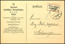 KASSEL, Gebührenzettel In Lateinischer Schrift Mit Tagesstempel "FRIELENDORF 18.9.23" Auf Firmenpostkarte... - Otros & Sin Clasificación