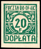 Portomarke 20 Gr. Grün, Ungebraucht O.G., Katalog: P 2 (*)Postage Due Stamp 20 Gr. Green, Unused Without... - Other & Unclassified